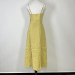 Farm Rio NWOT  Linen Sand 3d Flower Midi Dress Size L Photo 6