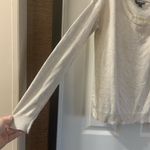 American Eagle AEO Cream Scoop Neck Lace Back Sweater S Photo 4