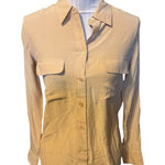 Joie  Jeans Peach Silk Button Down Blouse Size XS Photo 0