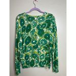 Lands' End Lands’ End green lime lightweight supima cotton button down cardigan, size large Photo 3
