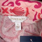 Crown & Ivy  pink shells tired shirt dress Large NWT Photo 6