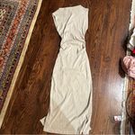 Young Fabulous and Broke Jodie Bodycon Ruched Midi Dress in Shiitake Mineral Photo 5