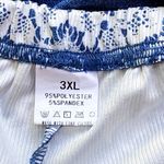 NWOT ~ Stretchy Denim Jean Look Pull On Shorts Lace Butterfly Trim Plus Size 3X Photo 5