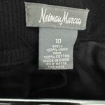 Neiman Marcus  black 💯 linen drawstring waist wide leg pants. Pockets. Size 10. Photo 5