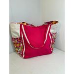 Vera Bradley  LILLI BELL LARGE COLORBLOCK TOTE Canvas Travel Library Book Bag Photo 2