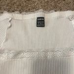 SheIn Laced White Baby Tee Photo 1