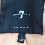 7 For All Mankind  Peach Faux Leather Oversized Bomber Jacket Size Large Photo 6