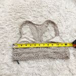 Aerie Lace Floral Racerback Bralette Tan Size Small Photo 6
