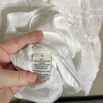 Aura  White Puff Sleeve textured eyelet crochet tiered Dress small Photo 4