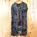 Apt. 9  Women’s Black & Brown Palm Patterned Duster Cardigan Boho Kimono Sz S/M Photo 4