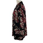 Southern Lady Size L Open Front Long Sleeve Drape Cardigan Sweater Black Red Size L Photo 2