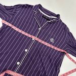 Lauren Ralph Lauren Purple Pinstripe Pajama Set Size M Long Sleeve Button Top Pa Size M Photo 4