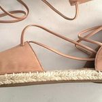 Eileen Fisher Womens Sandal Pink Leather Elastic Lace Up Espadrille Size 6 Photo 3