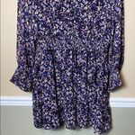 Nine Britton Women’s Floral Print Dainty Multicolor Smocked Long Sleeve Dress Photo 2