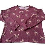 7th Ray  Floral Burgundy Sweater Photo 0