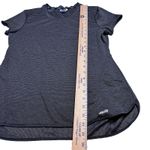 Avia   Women's T-Shirt  Fitted Style Striped Gray Knit Gym Workout  Size M Photo 2
