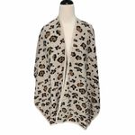 Marcus Adler Oversized Leopard Cheetah‎ Cardigan Poncho Cream Brown One Size Size undefined Photo 1