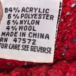 Vintage Duet Red Confetti Dolman Style Wool Blend Sweater Size L Photo 7