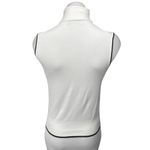 ZARA Knit White Black Turtleneck Sleeveless Pullover Sweater Vest Top Size S Photo 1