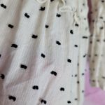 Club Monaco  PEIBI CREAM WIDE NECK RUFFLE DOT PRINT BLOUSE XS Photo 5