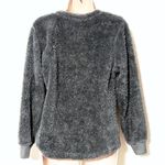 Disney  Christmas Sleigh All Day Mickey Mouse Plush Pullover Long Sleeve Top Gray Photo 1