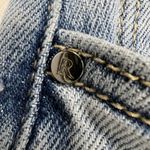 Risen High Rise Crossover Straight Leg Distressed Jeans Light Wash Size 7/28 Blue Photo 7