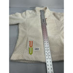Calvin Klein Womans  XL Sweatshirt Ivory Full Zip Long Sleeve Fuzzy Photo 6