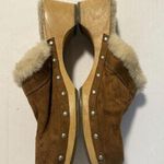 No Boundaries Vintage Y2K  Sueded Mule Boho Wooden Clogs 8.5 Photo 3