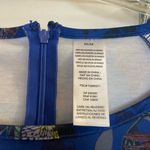 Avon Womens Midi Dress M Navy Blue Butterflies Floral Print Black Lace Sides Size M Photo 4