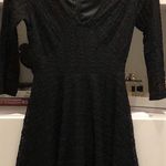 Nordstrom Black Lace Fit And Flare Dress Photo 3