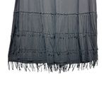 Soft Surroundings  Women Maxi Skirt PL Black Tiered Fringe Boho Festival Artwear Photo 3