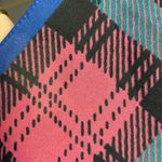 Vintage Plaid Scarf Rectangular‎ Long Blue Pink Teal Black 12" x 53" Classic Photo 4