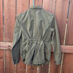 Banana Republic  Ruffle Utility Army Green Jacket Size XS Photo 6