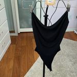 Forever 21 Black Cowl Neck Criss Cross Cami Bodysuit Photo 1