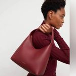 NEW Mansur Gavriel Small Soft Candy Shoulder Bag in Burgundy, Retail $545 Red Photo 13