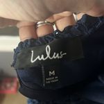 Lulus  navy blue lace open back mini dress Photo 8