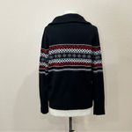 Josephine Chaus  Fair Isle Full Zip Black Sweater Large Photo 1