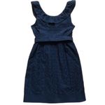 Juicy Couture Vintage Y2K  Black Embroidered Cotton Ruffle Shift Dress Photo 2