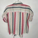 Thread+Supply Shirt Womens Large Linen Cotton Breathable Beachy Coastal Cowgirl White Photo 4