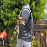 Vintage Musical Beaded Sequined Vest Ana Mori size M Black Size M Photo 3