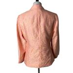 Lafayette 148 Women Blazer Size 6 Peach All Over Floral Print Suit Jacket Office Orange Photo 2