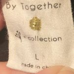 By Together  black textured midi dress with tie front and cut out. Size Large Photo 6