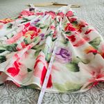 In Bloom  by Jonquil Floral Lingerie Dress Pink Lace Waist Size L Photo 7