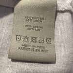 Charlie Paige  Women’s Top Large Linen Blend Embroidered Roll Tab Sleeves Photo 3