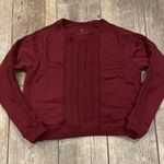 Tuckernuck Burgundy Cable Knit Sweater crewneck Red Photo 0