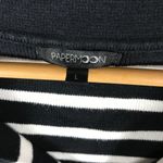 PaperMoon  Black/White Striped Cotton Polo Sweater Size Large Photo 4