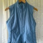 Aureus Reversible Blue Lightweight Fleece Quilted Golf Vest Athleisure S Photo 1