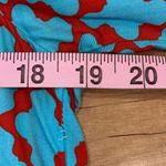 Escapada  Top Womens Teal Blue Orange Print 3/4 Sleeve Boho Resort‎ Size Small Photo 5