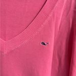 Vineyard Vines  Heritage Knit Cotton V-Neck Sweater Pink Size Medium Preppy Photo 2