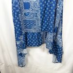 Soft Focus Plus Size 30/32W Top Blue Patchwork Handkerchief Sleeveless Tank 1709 Photo 6